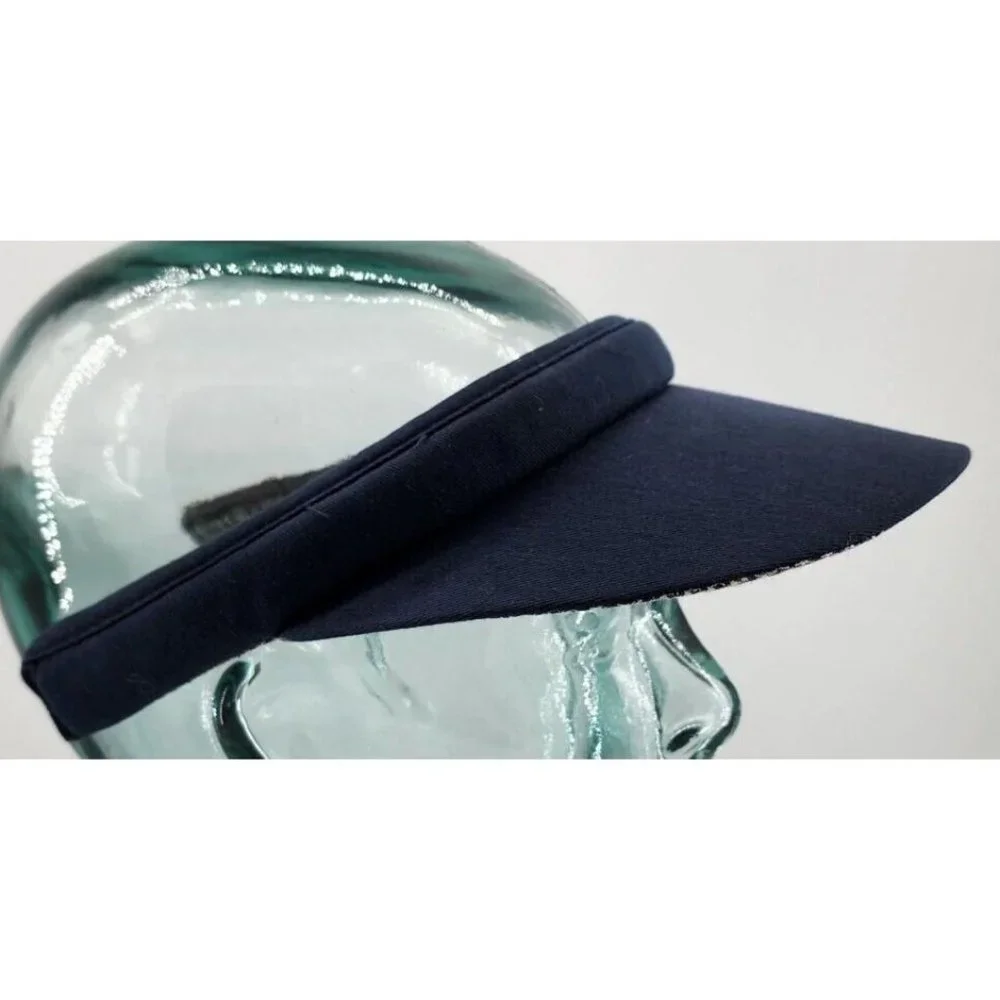 Titleist Blue‎ and Plaid Check Embroidered Golf Visor Wide Brim Hair / Head Band